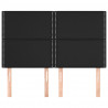 Cabeceira de cama 4 pcs couro artificial 72x5x78/88 cm preto 3