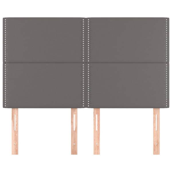 Cabeceros 4 unidades cuero sintético gris 72x5x78/88 cm M 3