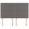 Cabeceira de cama 4 pcs couro artificial 72x5x78/88 cm cinzento 3