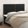 Cabeceira de cama 4 pcs couro artificial 90x5x78/88 cm preto 1