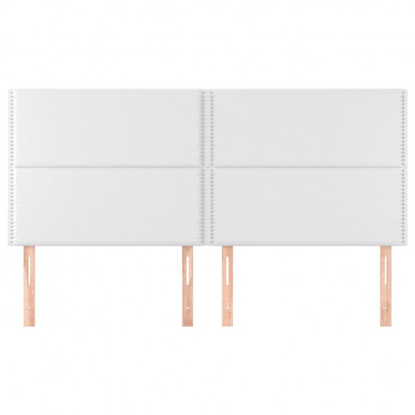 Cabeceros 4 unidades de cuero sintético blanco 90x5x78/88 cm M 3