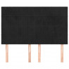 Cabeceira de cama 4 pcs veludo 72x5x78/88 cm preto 3