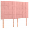 Cabeceira de cama 4 pcs veludo 72x5x78/88 cm rosa 2