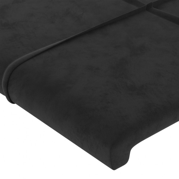 Cabeceira de cama 4 pcs veludo 80x5x78/88 cm preto M 4