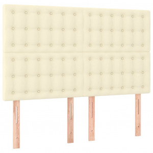 Cabeceiras 4 unidades couro sintético creme 72x5x78/88 cm H