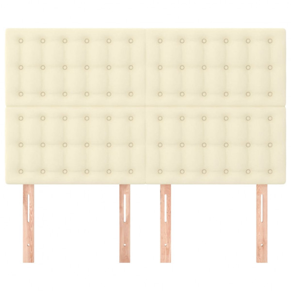 Cabeceiras 4 unidades couro sintético creme 72x5x78/88 cm M 3