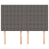 Cabeceira de cama 4 pcs couro artificial 72x5x78/88 cm cinzento 3
