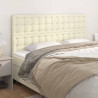 Cabeceira de cama 4 pcs couro artificial 90x5x78/88 cm creme 1