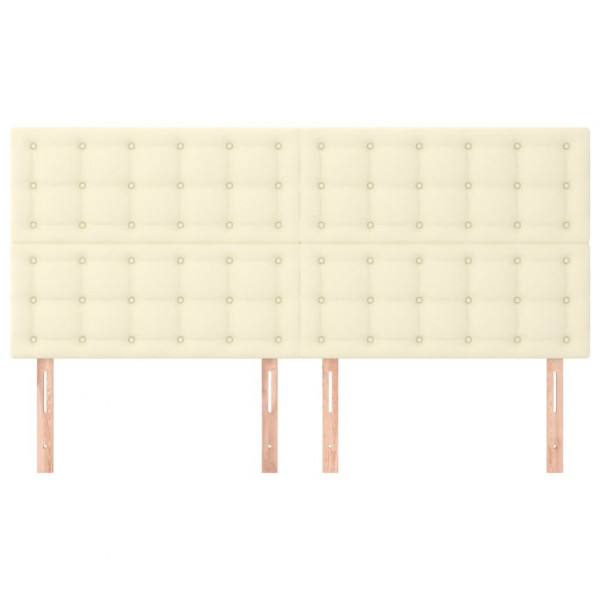 Cabeceros 4 unidades cuero sintético color crema 90x5x78/88cm M 3