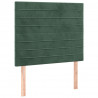 Cabeceira de cama 2 pcs veludo 100x5x78/88 cm verde-escuro 2