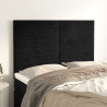 Cabeceira de cama 4 pcs veludo 72x5x78/88 cm preto 1
