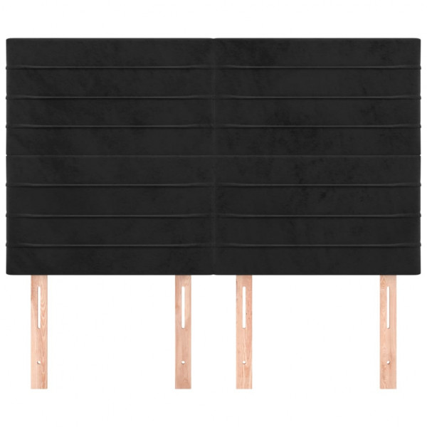 Cabeceira de cama 4 pcs veludo 72x5x78/88 cm preto M 3