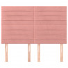 Cabeceira de cama 4 pcs veludo 72x5x78/88 cm rosa 3