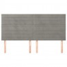 Cabeceira de cama 4 pcs veludo 80x5x78/88 cm cinzento-claro 3