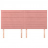Cabeceira de cama 4 pcs veludo 80x5x78/88 cm rosa 3
