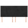 Cabeceros 4 unidades de terciopelo negro 100x5x78/88 cm 3