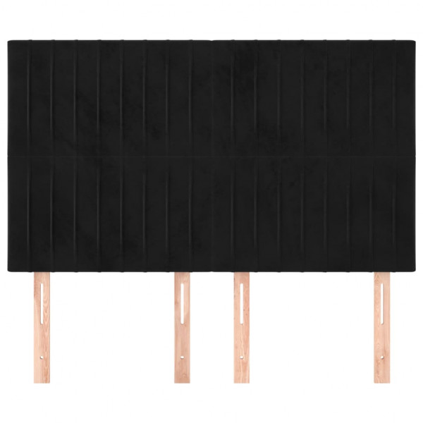 Cabeceira de cama 4 pcs veludo 72x5x78/88 cm preto M 3