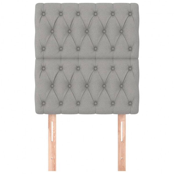 Cabeceira de cama 2 pcs tecido 80x7x78/88 cm cinzento-claro M 3
