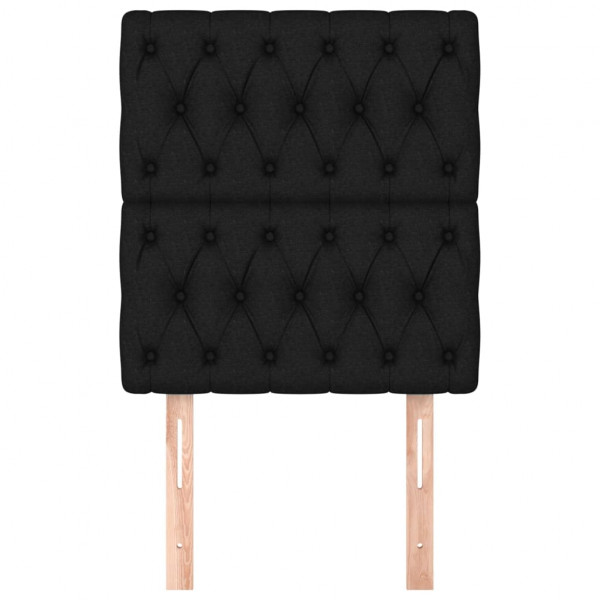 Cabeceira de cama 2 pcs tecido 80x7x78/88 cm preto M 3