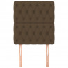 Cabeceira de cama 2 pcs tecido 80x7x78/88 cm castanho-escuro 3