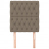 Cabeceros 2 unidades de tela gris taupe 80x7x78/88 cm 3