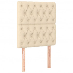 Cabeceira de cama 2 pcs tecido 80x7x78/88 cm creme H