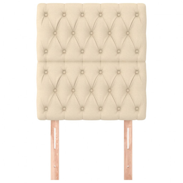 Cabeceira de cama 2 pcs tecido 80x7x78/88 cm creme M 3