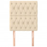 Cabeceira de cama 2 pcs tecido 80x7x78/88 cm creme 3
