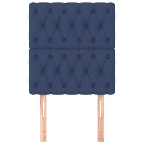 Cabeceira de cama 2 pcs tecido 80x7x78/88 cm azul M 3