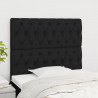 Cabeceira de cama 2 pcs tecido 90x7x78/88 cm preto 1