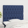 Cabeceira de cama 2 pcs tecido 100x7x78/88 cm azul 1