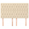 Cabeceira de cama 4 pcs tecido 72x7x78/88 cm creme 3