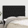 Cabeceira de cama 4 pcs tecido 80x7x78/88 cm preto 1