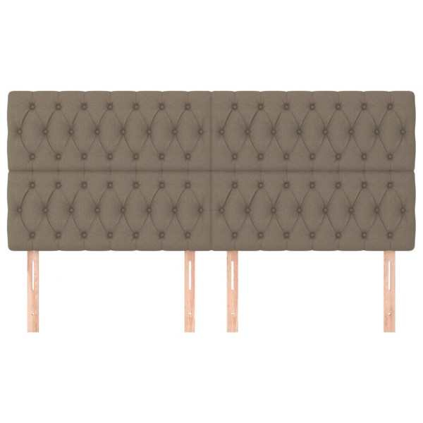 Cabeceros 4 unidades de tela gris taupe 100x7x78/88 cm M 3