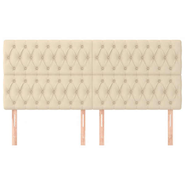 Cabeceros 4 unidades de tela color crema 100x7x78/88 cm M 3