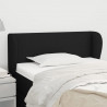 Cabeceira de cama c/ abas tecido 83x23x78/88 cm preto 1