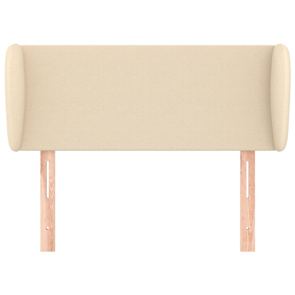 Cabeceira de cama c/ abas tecido 93x23x78/88 cm creme M 3