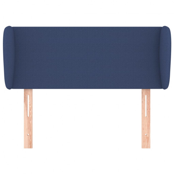 Cabeceira de cama c/ abas tecido 93x23x78/88 cm azul M 3