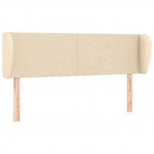 Cabeceira de cama c/ abas tecido 147x23x78/88 cm creme H