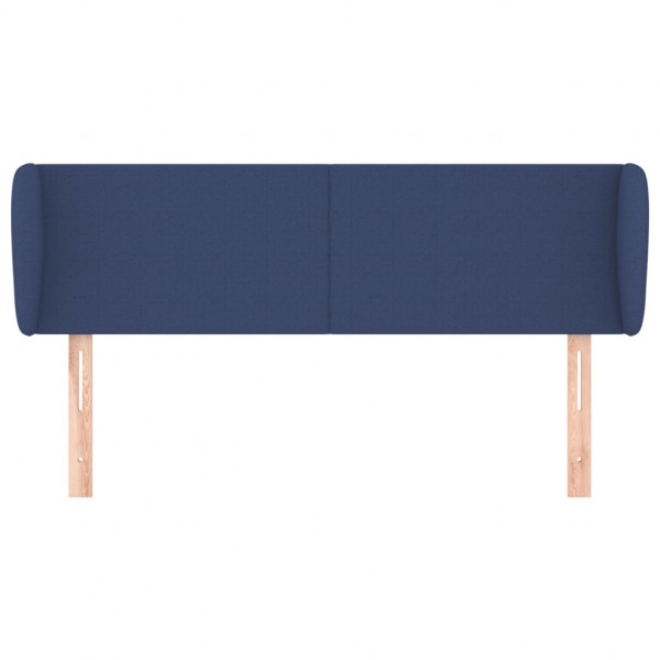 Cabeceira de cama c/ abas tecido 147x23x78/88 cm azul M 3