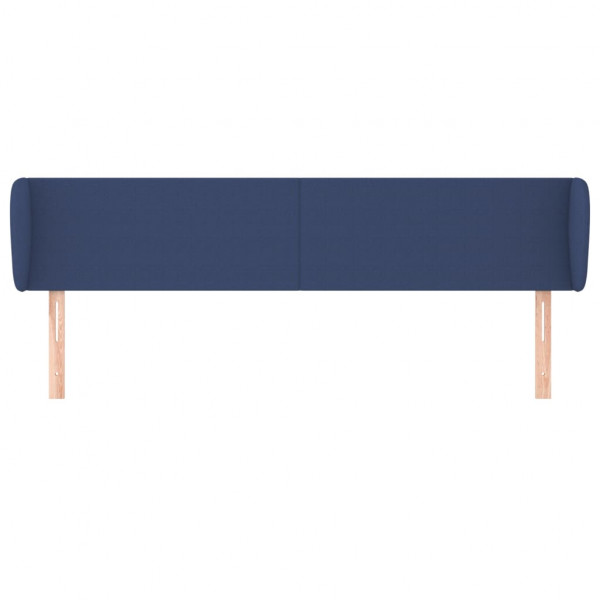 Cabeceira de cama c/ abas tecido 183x23x78/88 cm azul M 3