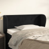 Cabeceira de cama c/ abas veludo 103x23x78/88 cm preto 1