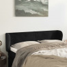 Cabeceira de cama c/ abas veludo 147x23x78/88 cm preto 1