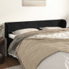Cabeceira de cama c/ abas veludo 163x23x78/88 cm preto 1
