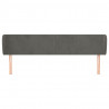 Cabeceira de cama c/ abas veludo 183x23x78/88cm cinzento-escuro 3