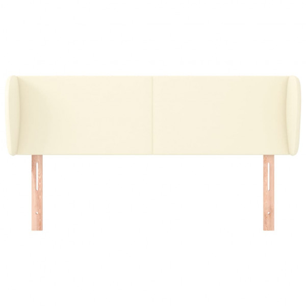 Cabecero de cuero sintético color crema 147x23x78/88 cm M 3