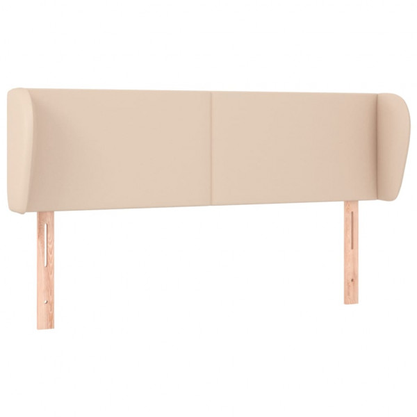 Cabeceira cama abas couro artificial 147x23x78/88 cm cappuccino M 2