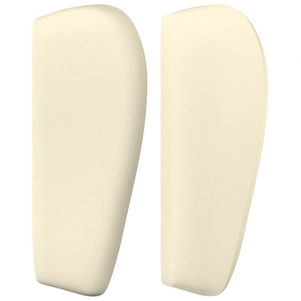 Cabecero de cuero sintético color crema 163x23x78/88 cm M 4