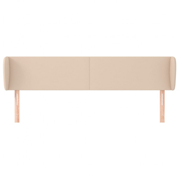 Cabeceira cama abas couro artificial 163x23x78/88 cm cappuccino M 3
