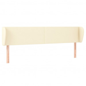 Cabecero de cuero sintético color crema 183x23x78/88 cm H